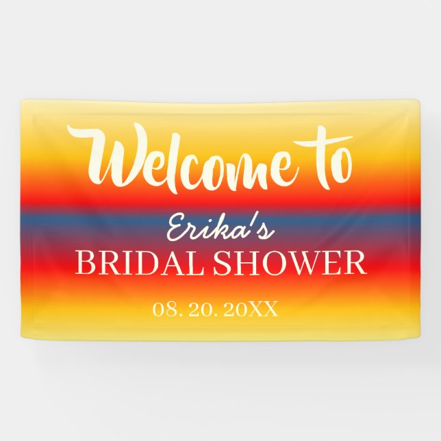 Ocean Horizon Bridal Shower Wall Decor Banner (Horizontal)