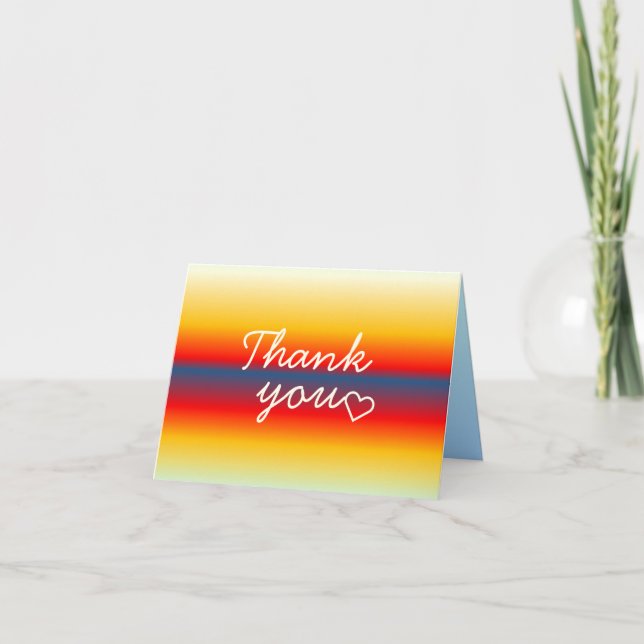 Ocean Horizon  Folded Thank You Card (Front)