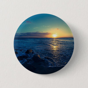Ocean Horizon Sunset 6 Cm Round Badge