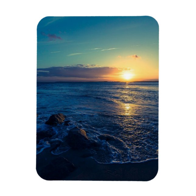 Ocean Horizon Sunset Magnet (Vertical)