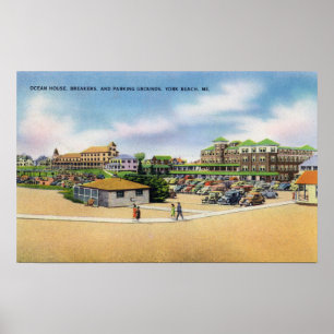 Ocean House, Breakers, and Parking Grounds Poster