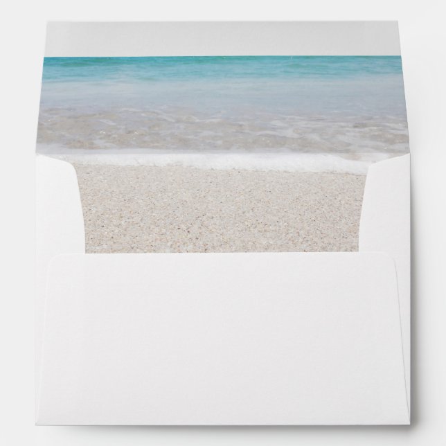 Ocean I Envelope for 5x7 Wedding Invitation (Back (Bottom))