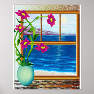 Ocean in my window poster