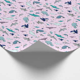 Ocean in Pink Wrapping Paper