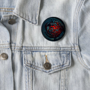 Ocean Inferno Red Glow 6 Cm Round Badge