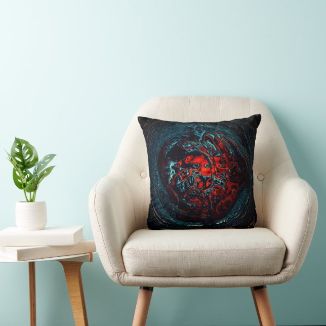 Ocean Inferno Red Glow Cushion (Chair)