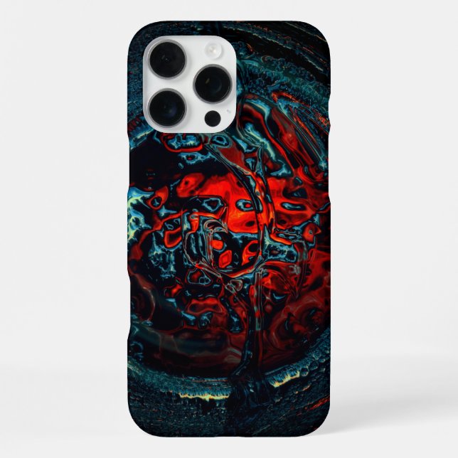 Ocean Inferno Red Glow iPhone Case (Back)
