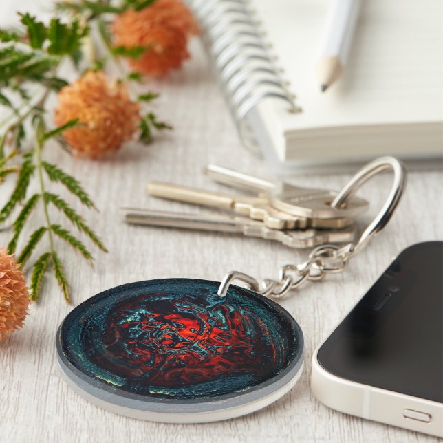 Ocean Inferno Red Glow Key Ring (Front Right)