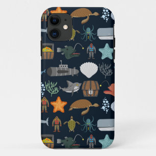 Ocean Inhabitants Pattern 1 Case-Mate iPhone Case