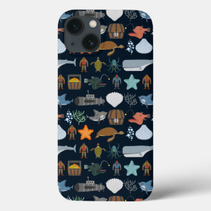Ocean Inhabitants Pattern 1 iPhone 13 Case