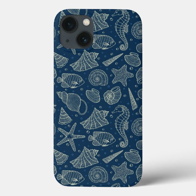 Ocean Inhabitants Pattern 2 Case-Mate iPhone Case (Back)