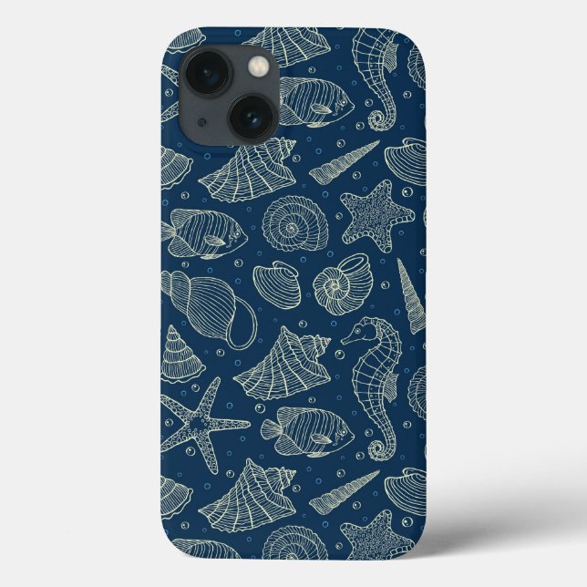 Ocean Inhabitants Pattern 2 Case-Mate iPhone Case (Back)