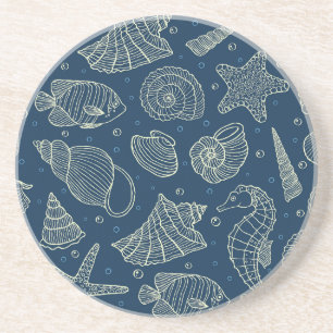 Ocean Inhabitants Pattern 2 Coaster