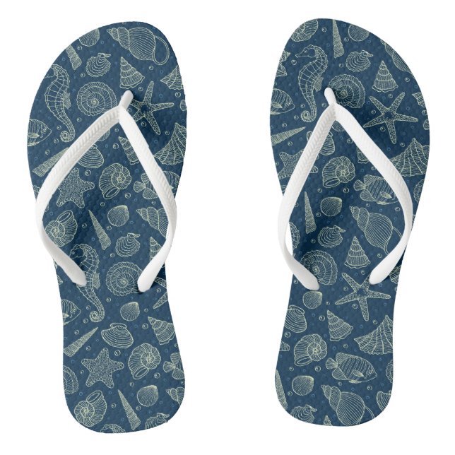 Ocean Inhabitants Pattern 2 Jandals (Footbed)