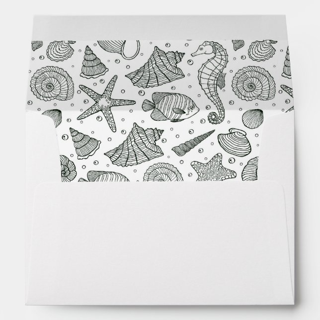 Ocean Inhabitants Pattern 3 Envelopes (Back (Bottom))