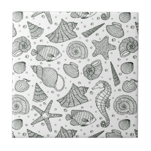 Ocean Inhabitants Pattern 3 Tile