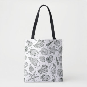 Ocean Inhabitants Pattern 3 Tote Bag