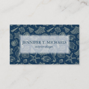Ocean Inhabitants Pattern Business Card