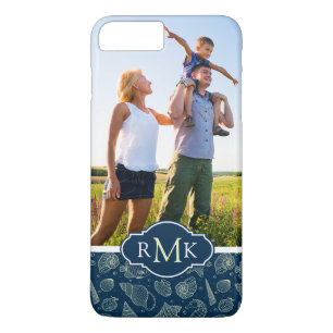 Ocean Inhabitants Pattern Your Photo & Monogram Case-Mate iPhone Case