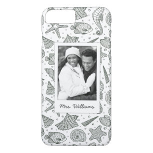 Ocean Inhabitants Pattern   Your Photo & Name Case-Mate iPhone Case