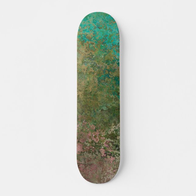 Ocean Inspired Alcohol Ink Abstract  Skateboard (Front)
