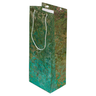 Ocean Inspired Alcohol Ink Abstract  Wine Gift Bag