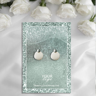 Ocean-Inspired Glitter Earring Display Card