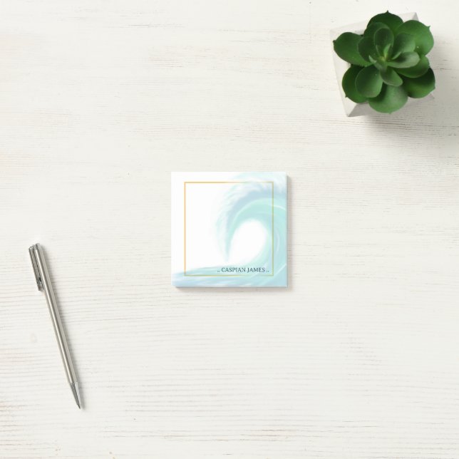 Ocean Inspired Minimalist Square Design Post-it Notes (Office)