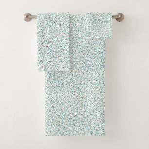 Ocean Inspired Speckled Dots Bath Towel Set