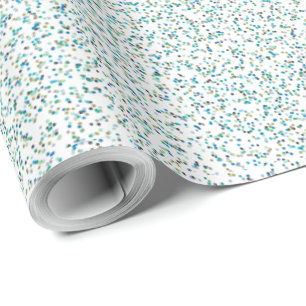 Ocean Inspired Speckled Dots  Wrapping Paper