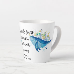 Ocean-Inspired Watercolor Latte Mug