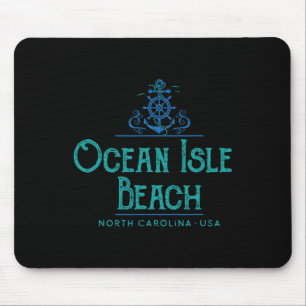 Ocean Isle Beach North Carolina Nautical Design Mouse Pad