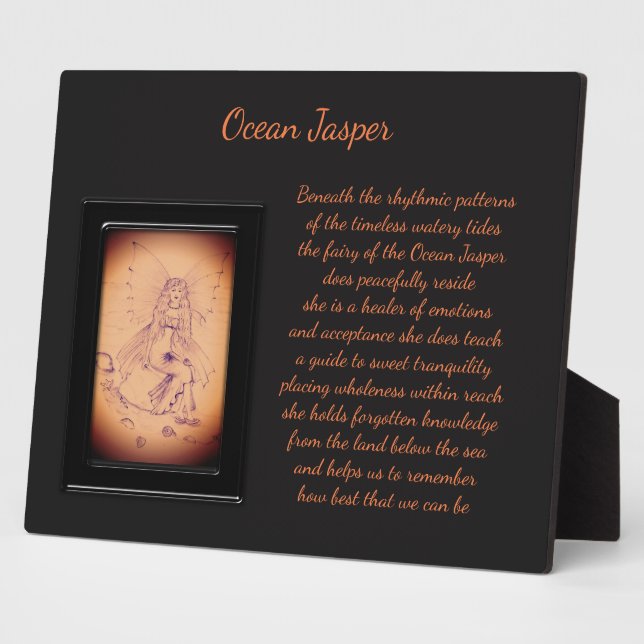 Ocean Jasper Crystal Fairy Plaque (Side)