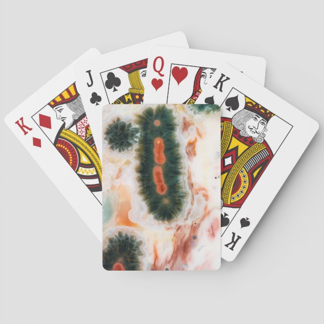 Ocean Jasper Stone found in Madagascar Playing Cards (Back)