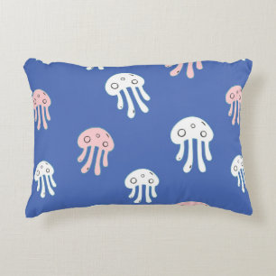 Ocean Jellyfish Deep Blue Serenity ✨ Decorative Cushion