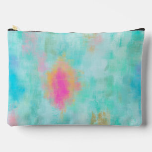 Ocean Joyride -  Blue Turquoise Abstract Art Accessory Pouch