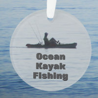 Ocean Kayak Fishing Black Silhouette Kayaking Blue