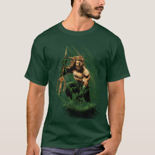 Ocean King Trident Warrior Dynamic Comic Art T-Shirt