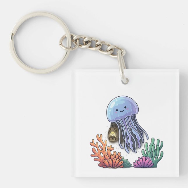Ocean Lantern Jellyfish Key Ring (Front)