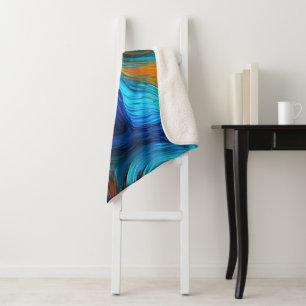 Ocean Lava 01 Sherpa Blanket