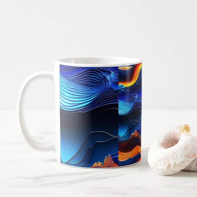 Ocean Lava "Aquaflame" Coffee Mug (With Donut)