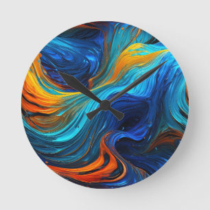 Ocean Lava "Tempestial" Round Clock