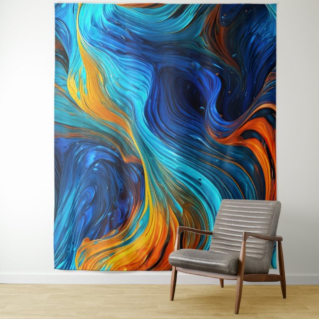 Ocean Lava "Tempestial"  Tapestry (In Situ)