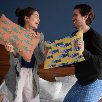 Ocean life, beach house, fish lover decorative cushion