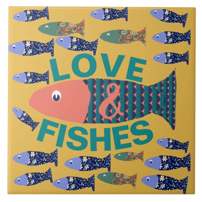 Ocean life, beach house, fish lover tile (Front)