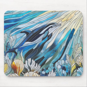 Ocean Life - Digital Art Mosaic Mouse Pad