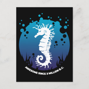 Ocean Life Graphic Design - Seahorses Postcard