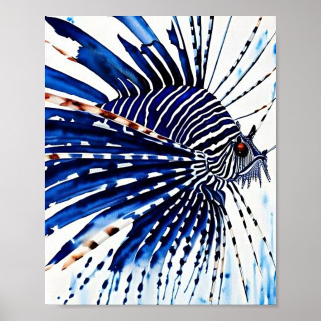 Ocean life lionfish poster (Front)