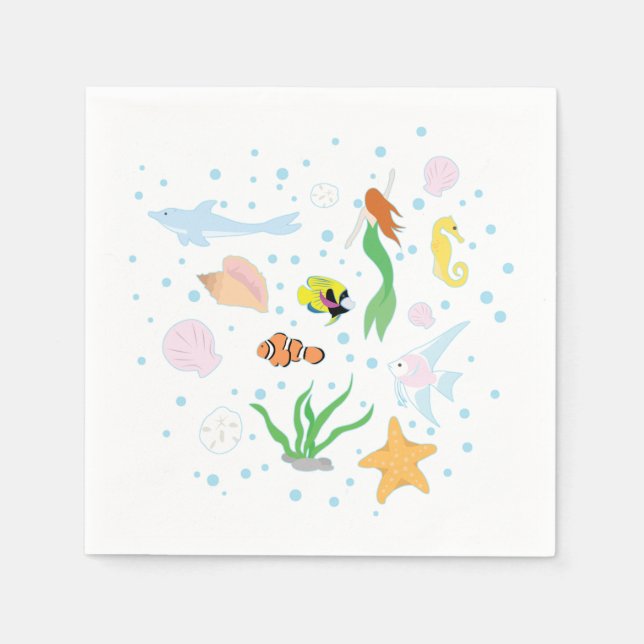 Ocean Life Napkin (Front)