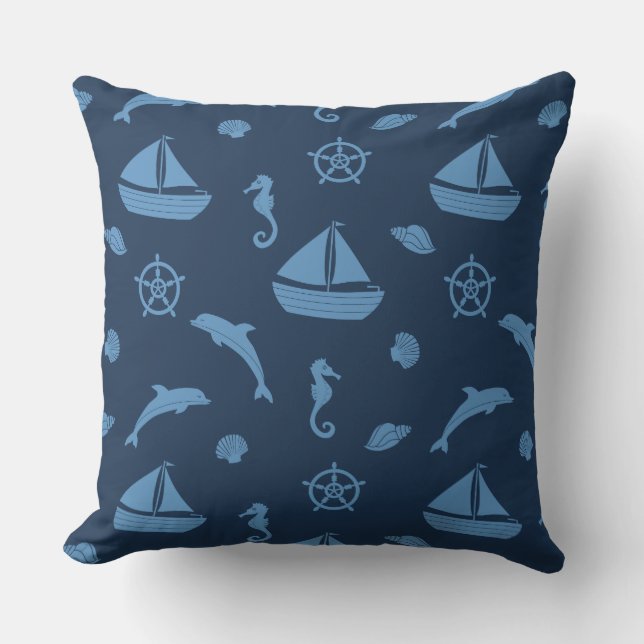ocean life outdoor pillow  (Front)